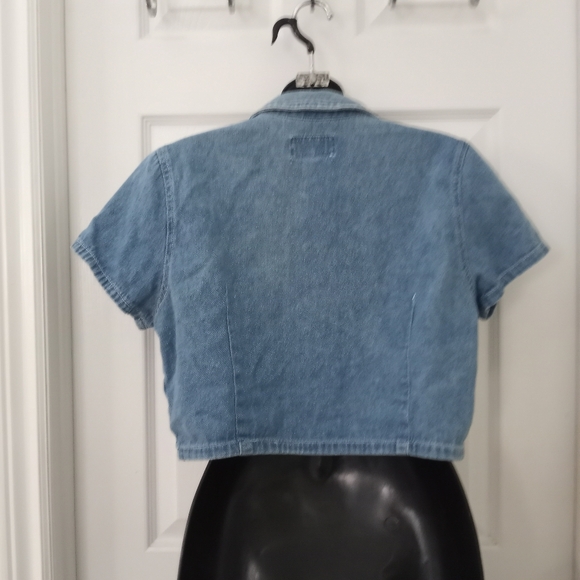 SOHO JEANS Cropped Denim Top - Picture 2 of 3